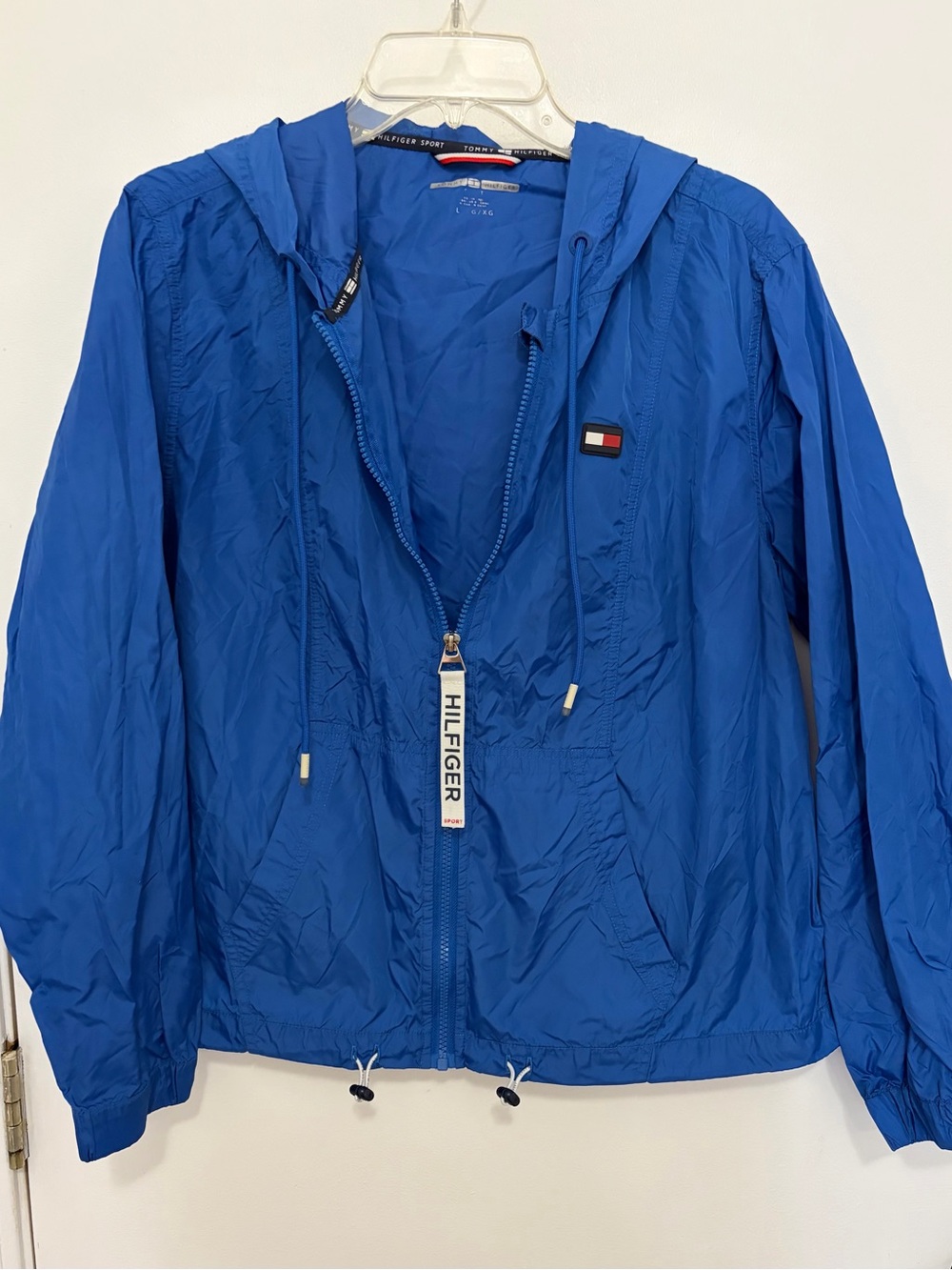 Tommy Hilfiger Sport Royal Blue Hooded Windbreaker Jacket
